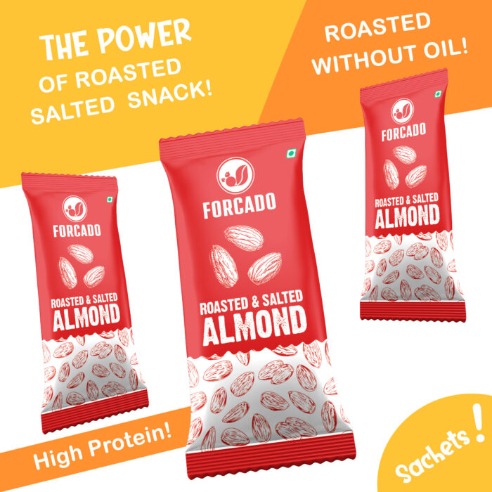 Forcado Sachets Premium Almonds Roasted Lightly Salted 20g - Image 2