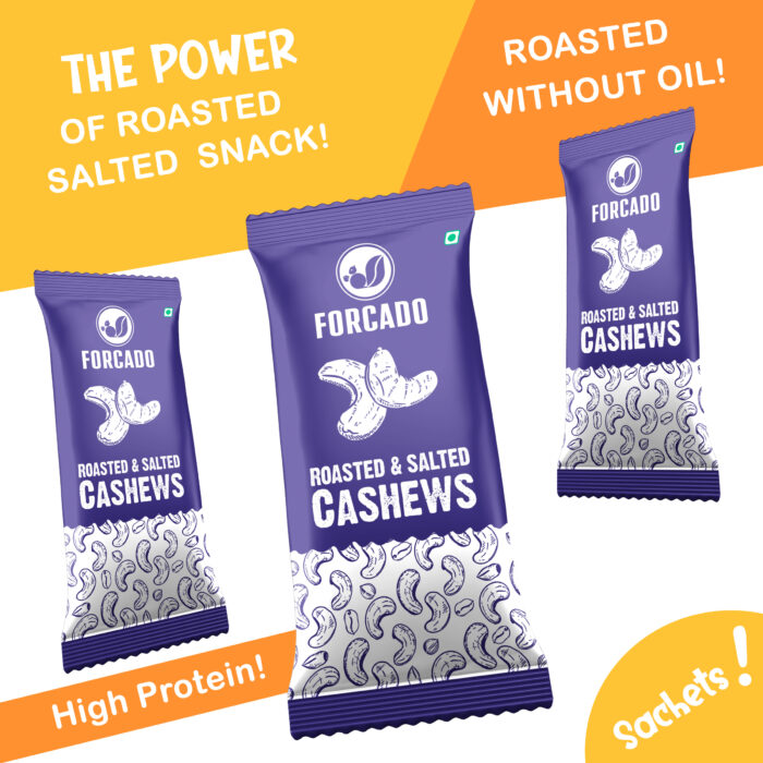 Forcado Sachets Premium Cashews Roasted Lightly Salted 20g - Image 2